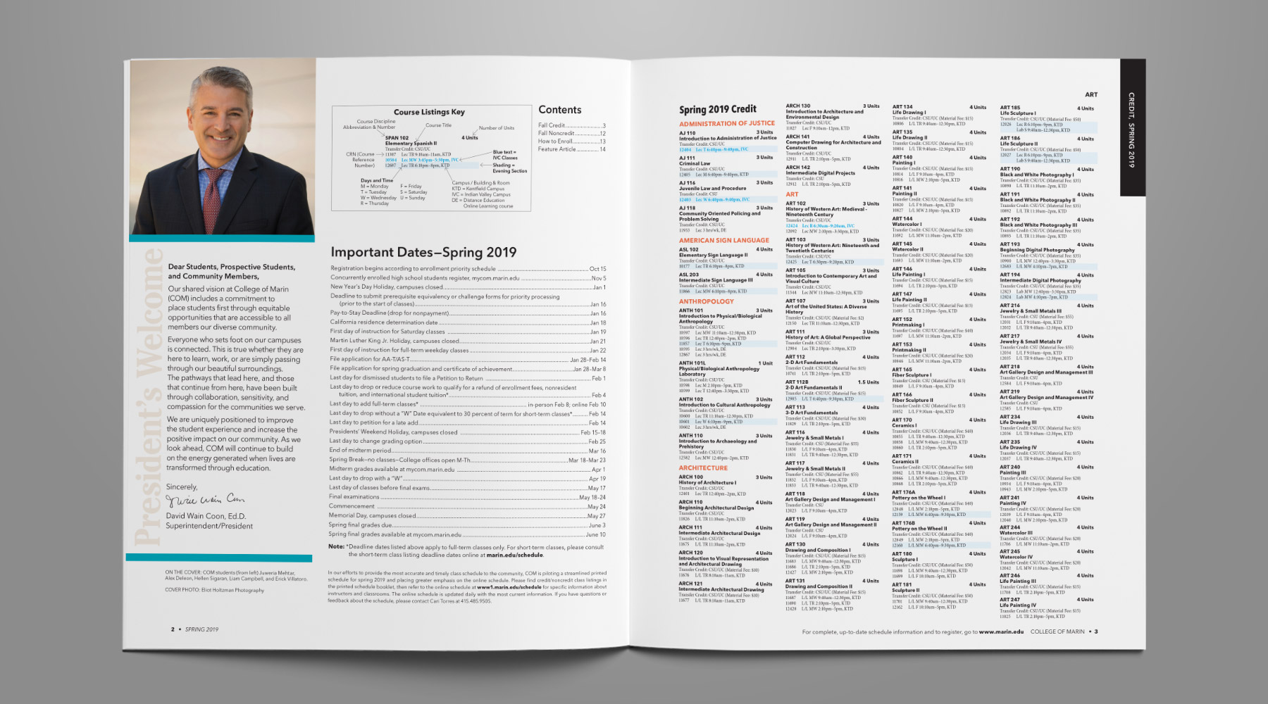 College of Marin Course Schedule rebrand