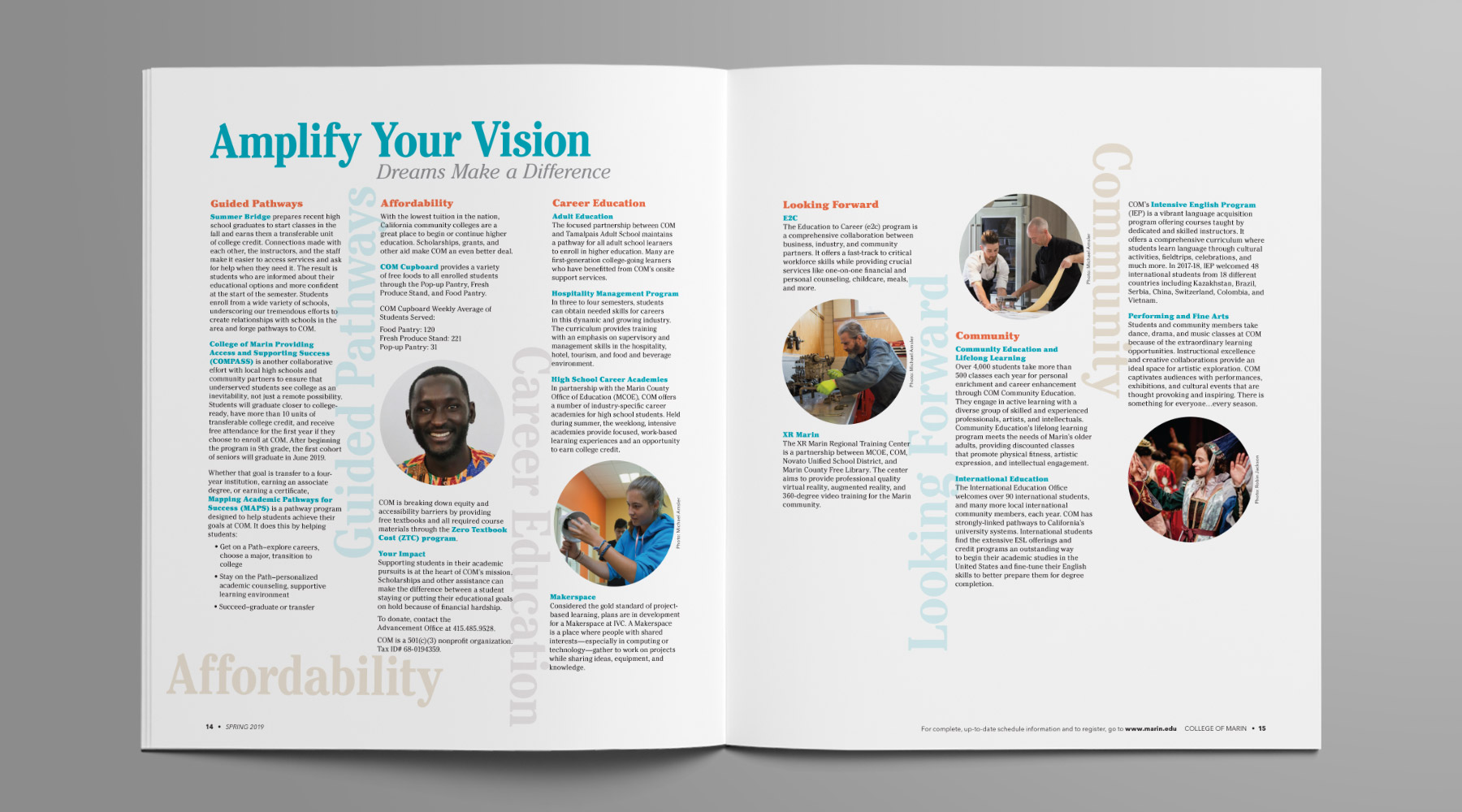 College of Marin Course Schedule rebrand