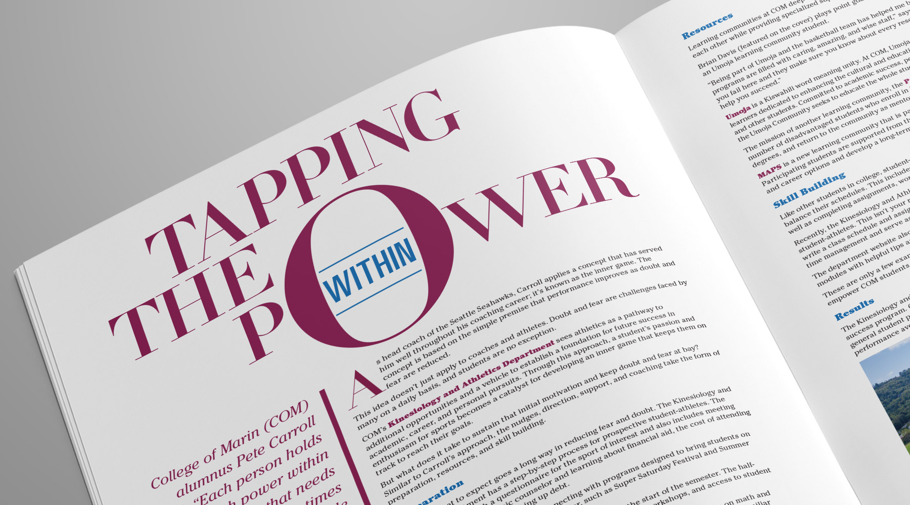 College of Marin Course Schedule rebrand