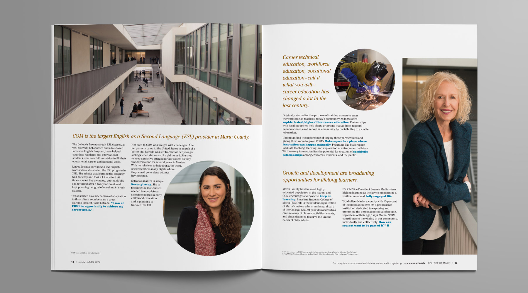 College of Marin Course Schedule rebrand