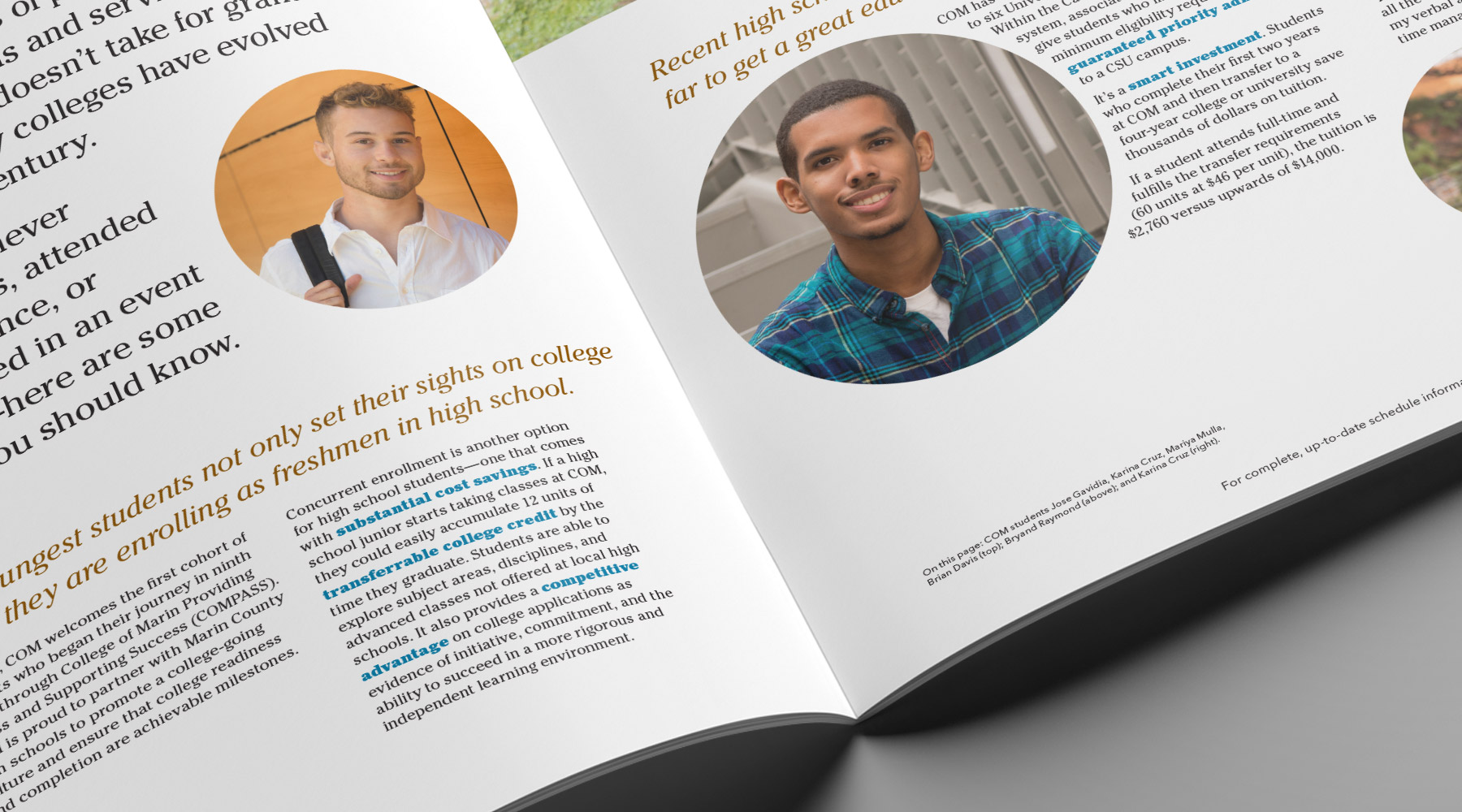 College of Marin Course Schedule rebrand