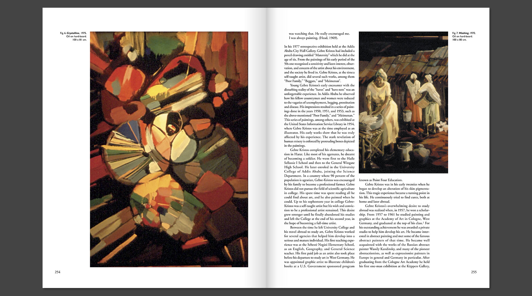 Interior design of art history book