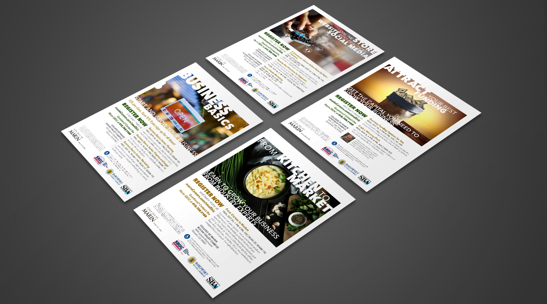 College of Marin SBDC flyers