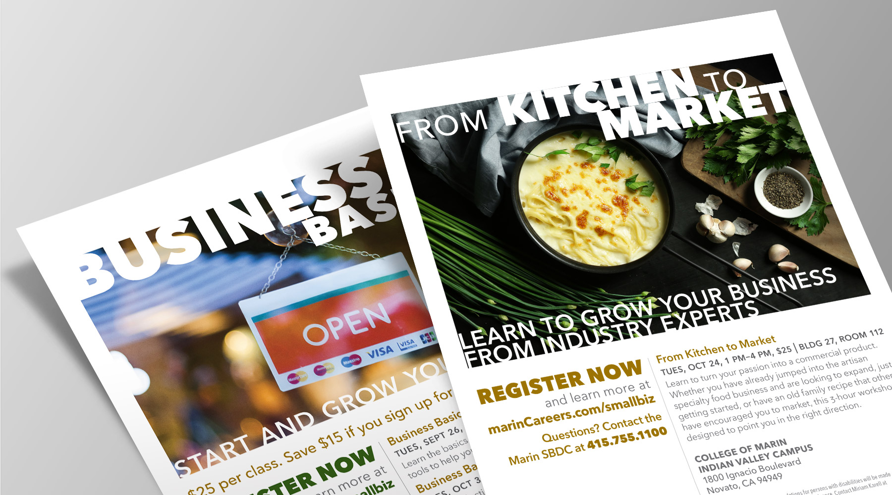 College of Marin SBDC flyers