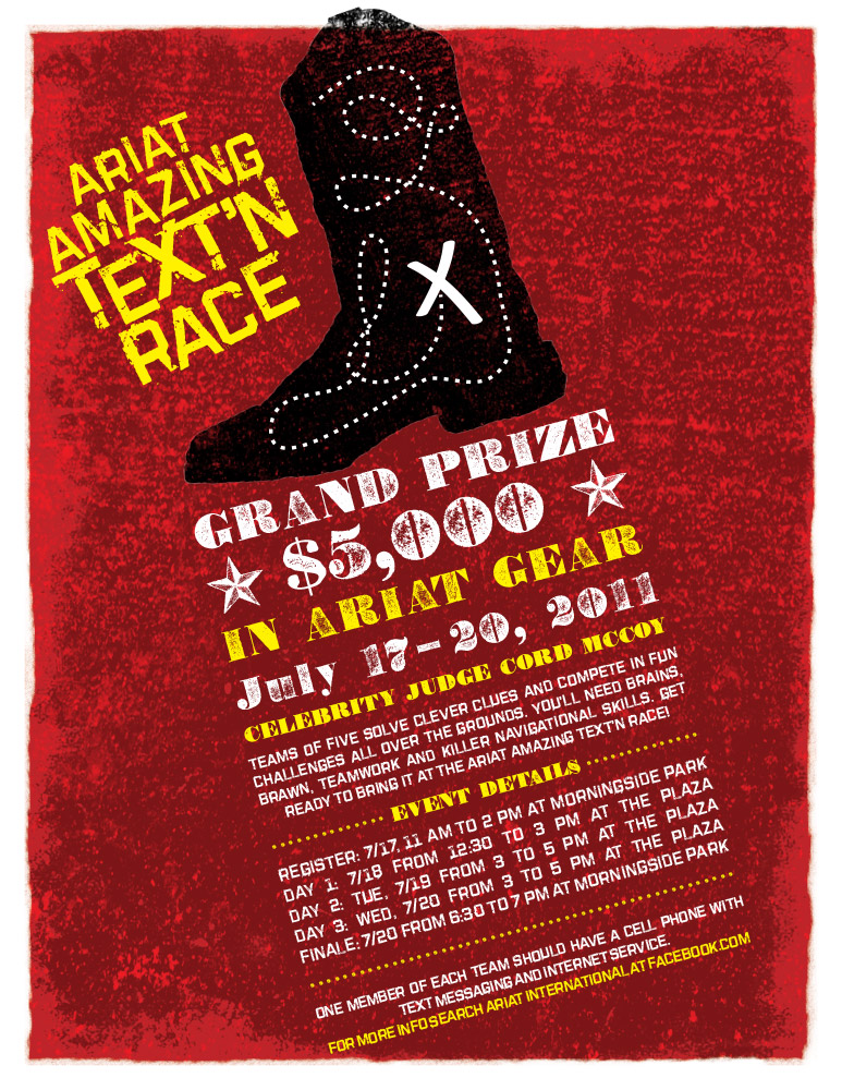 Race cowboy boot flyer