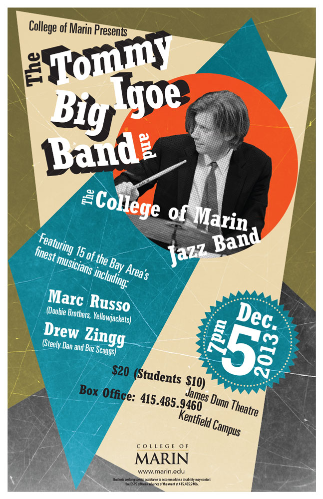 Illustrated jazz music poster