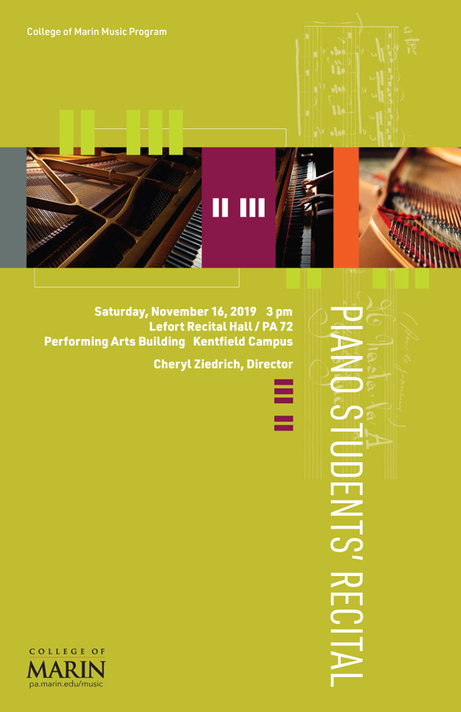 Piano recitel poster